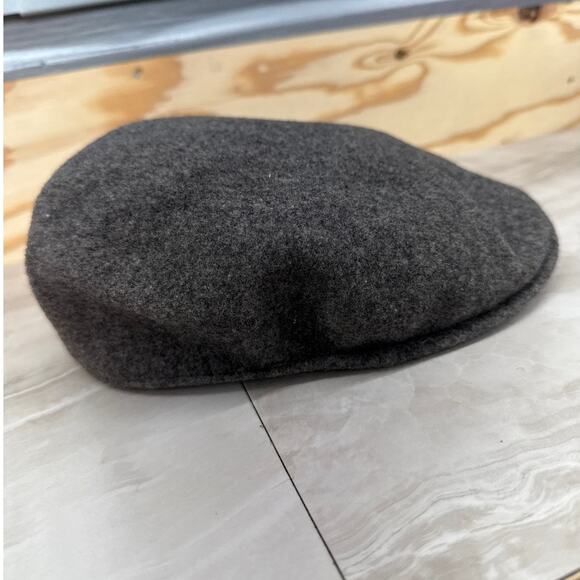 Vintage Seamless Kangol Newsboy Cap Hat Virgin Wool Gray Large/XL Gatsby England - Picture 1 of 8
